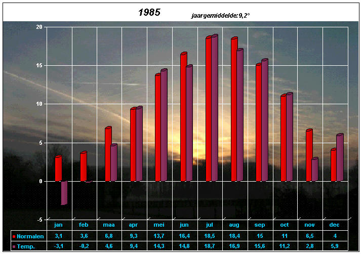 temperatuurgrafiek 1985